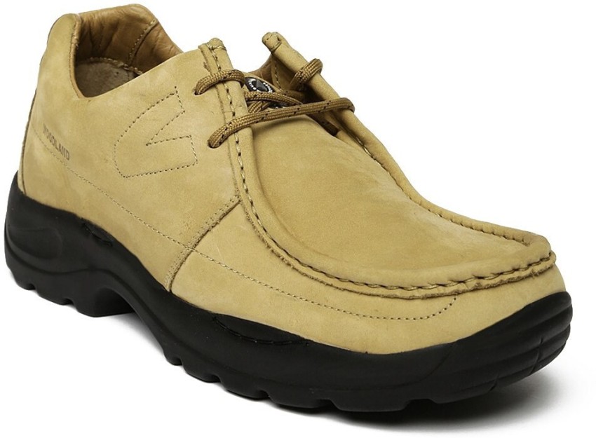 Buy Woodland Men Beige Nubuck Leather Trekking Shoes  Casual Shoes for Men  7230453  Myntra