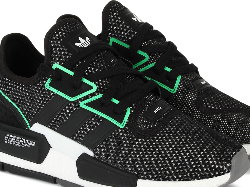 Adidas nmd r1 sale womens black and mint
