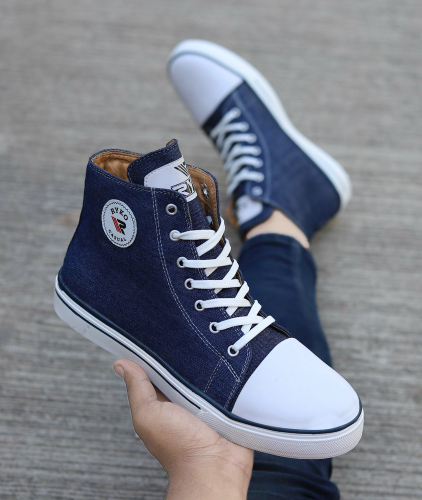 Ryko Ryko High Top Casual Sneakers Canvas Shoes For Men Buy Ryko Ryko High Top Casual Sneakers Canvas Shoes For Men Online at Best Price Shop Online for Footwears in India