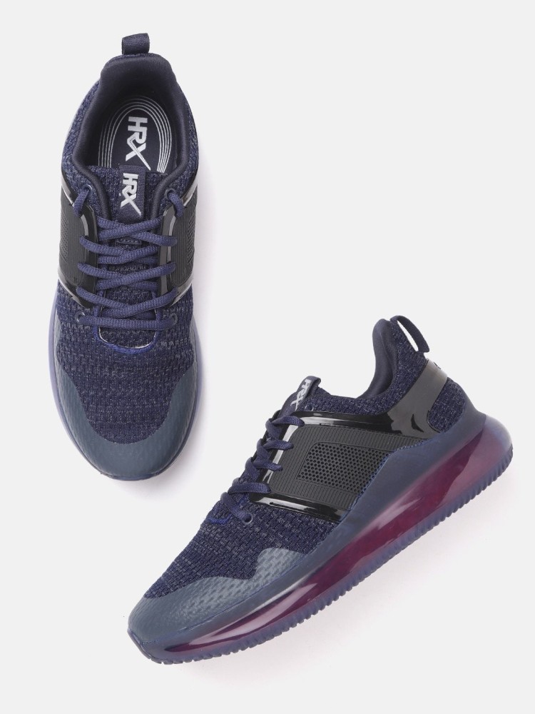 Hrx men's navy on sale & grey running shoes