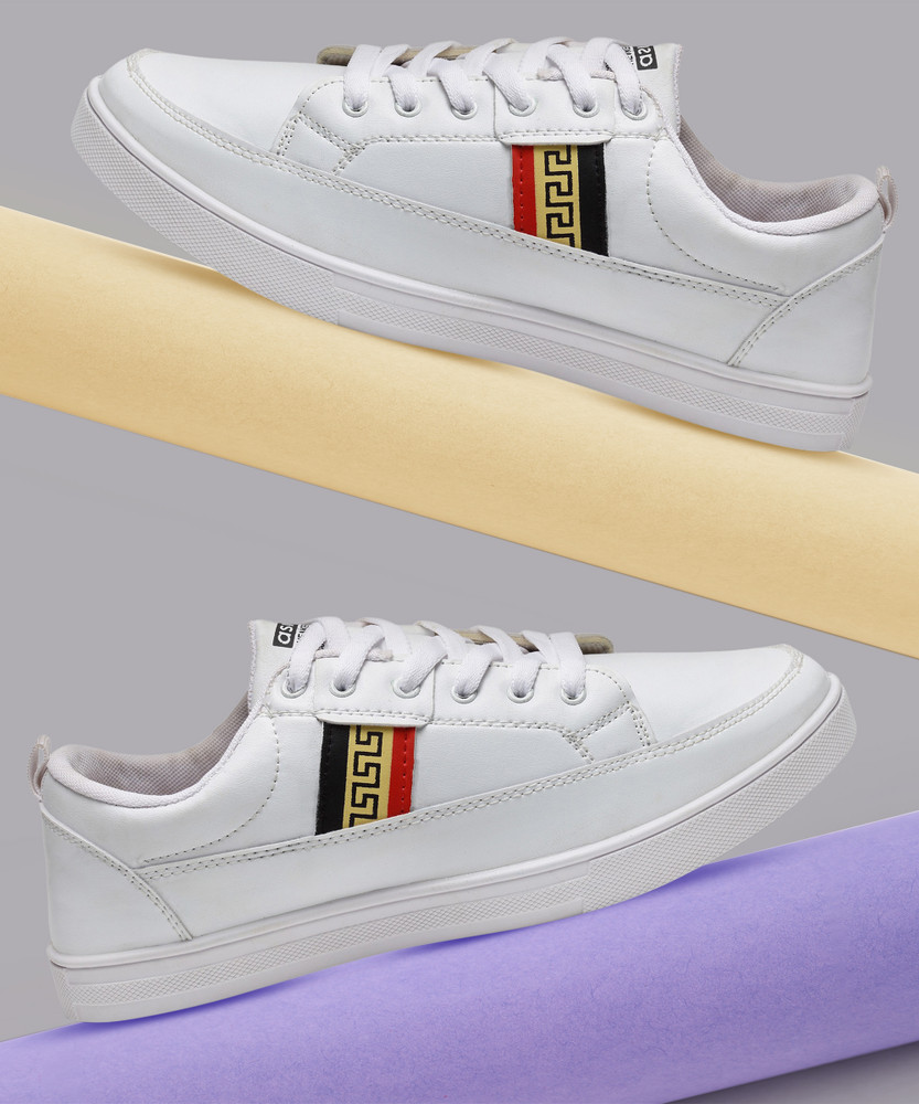 asian Achiever 12 White Stylish Comfortable Casual Sneakers For Men