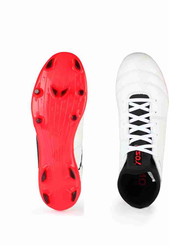 PUMA ONE 17.2 FG Football Shoes For Men Buy Puma White Puma Black Fiery Coral Color PUMA ONE 17.2 FG Football Shoes For Men Online at Best Price Shop Online for Footwears