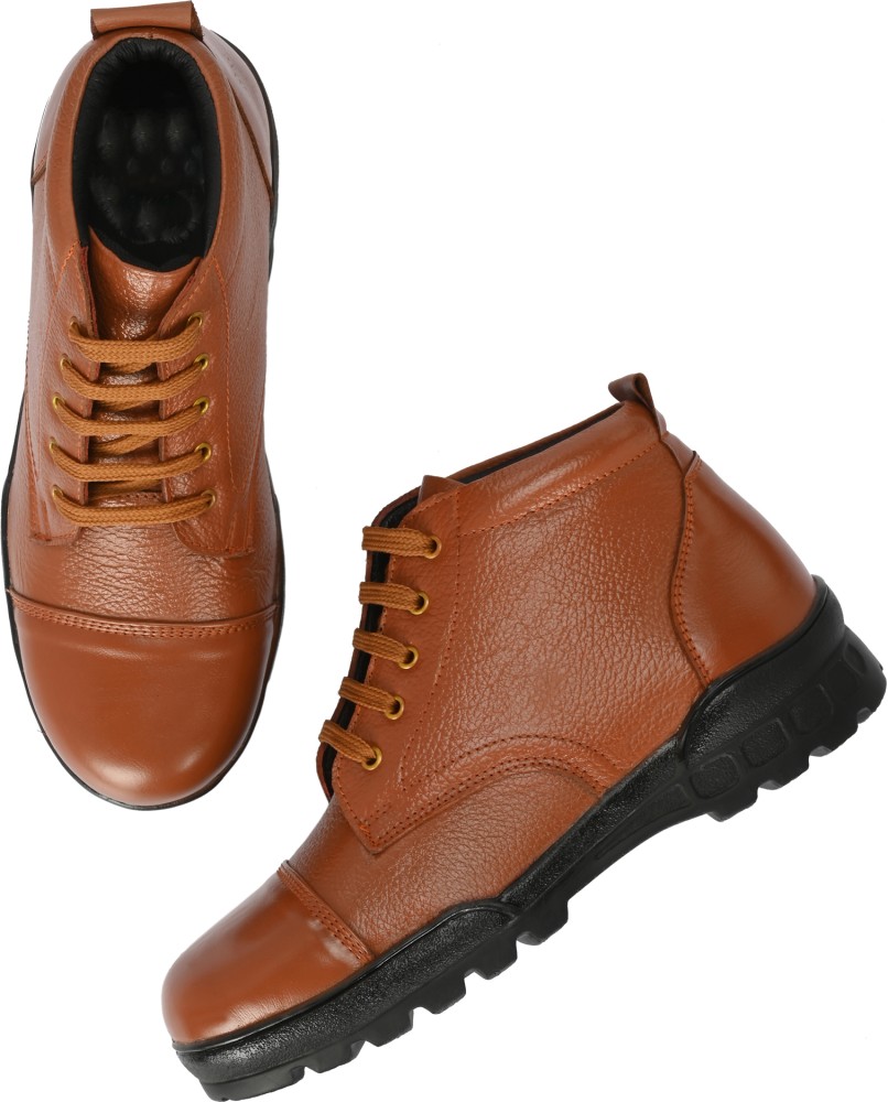 Brown police clearance boots