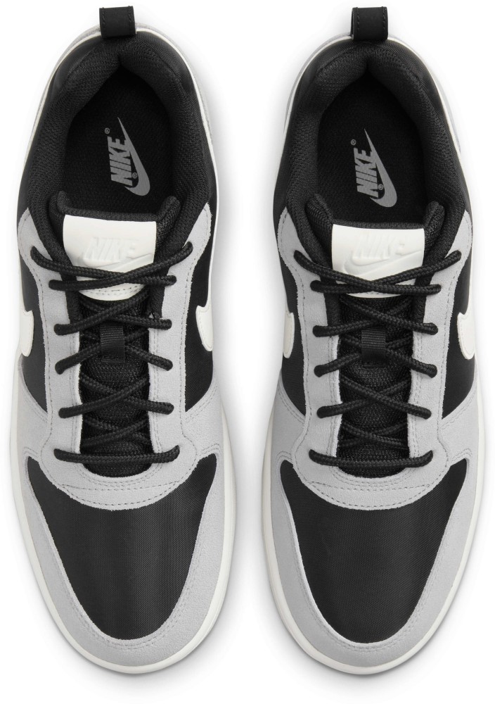 Nike court borough low black sales mens