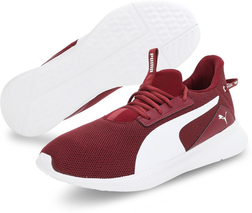 Puma red sale running shoes