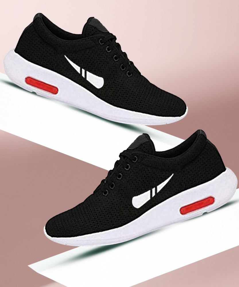 Nike black hot sale colour sports shoes
