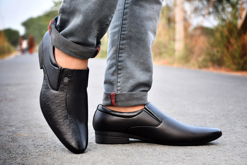 Men's black sales formal loafers