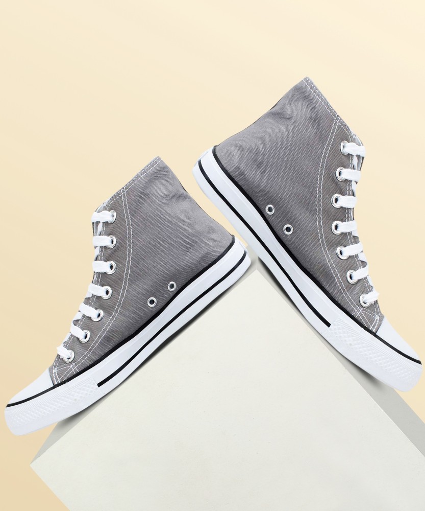 Gray canvas outlet shoes