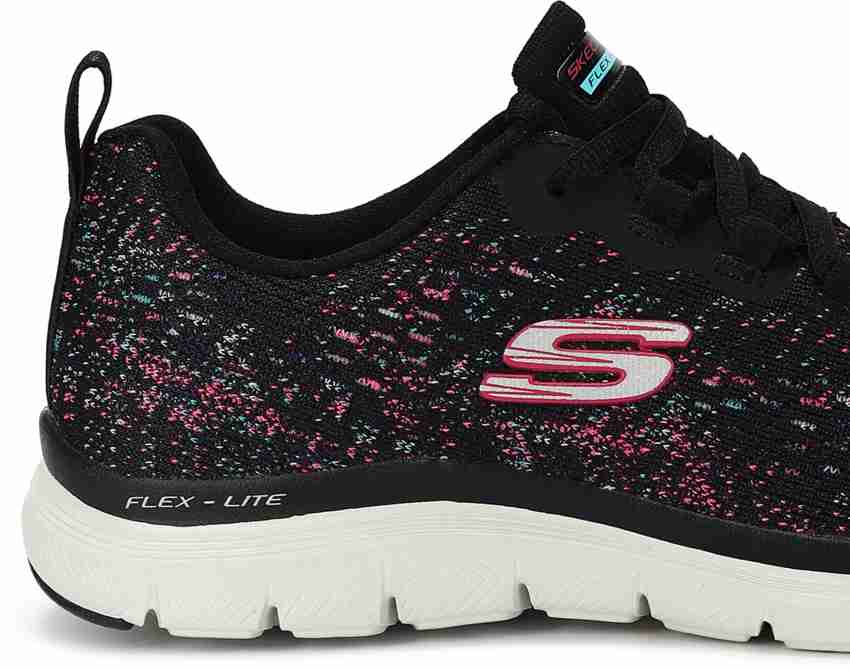 Skechers flex appeal 3.0 metal works 2024 trainers - black