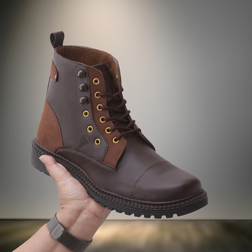 Synthetic leather hiking boots online