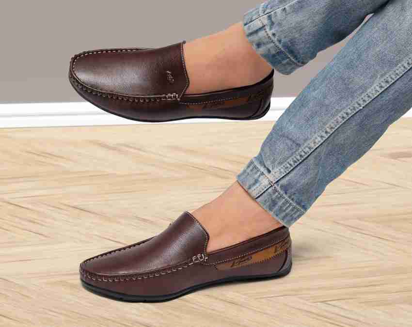 Knoos Brown Synthetic Leather Casual Loafer Loafers For Men Buy Knoos Brown Synthetic Leather Casual Loafer Loafers For Men Online at Best Price Shop Online for Footwears in India Flipkart
