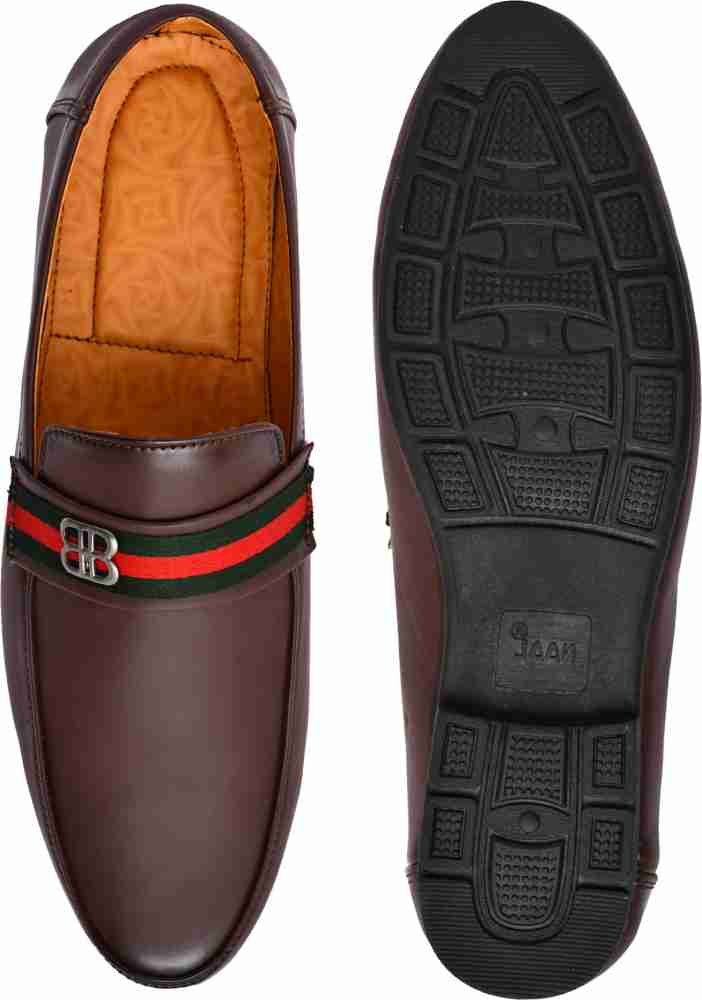 Mens brown cheap gucci loafers