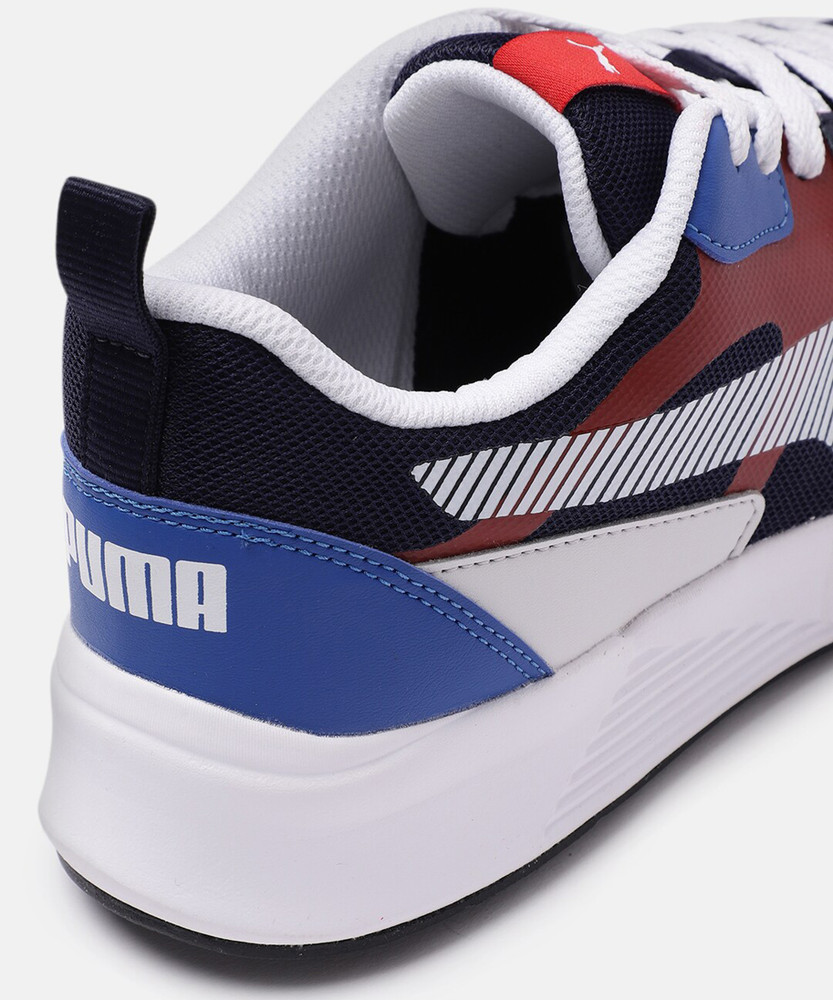 White and navy blue pumas cheap