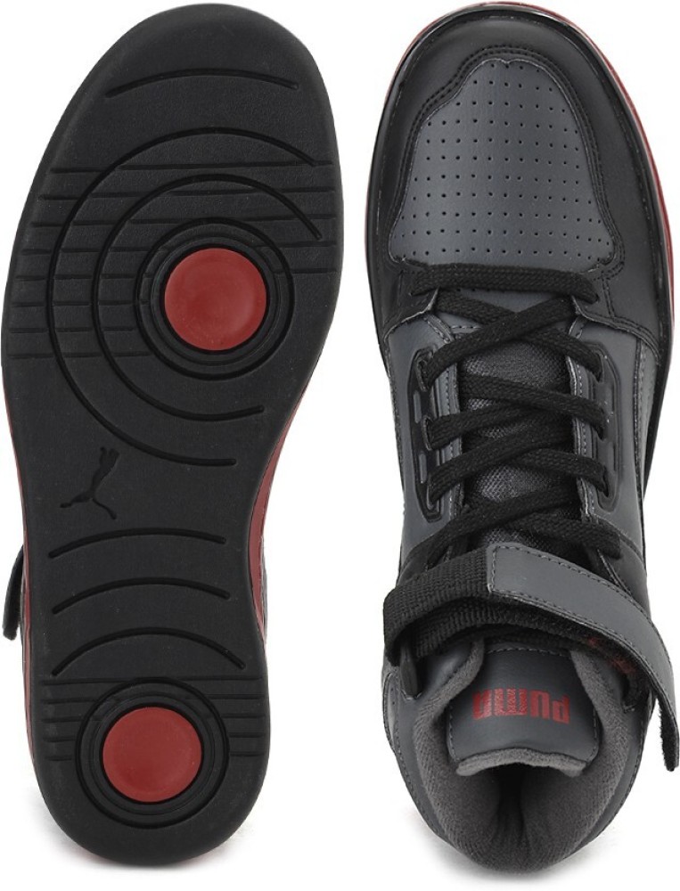 PUMA Unlimited Mid DP Sneakers For Men Buy dark shadow black high risk re Color PUMA Unlimited Mid DP Sneakers For Men Online at Best Price Shop Online for Footwears in India