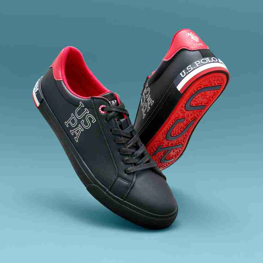 Polo shoes outlet black and red