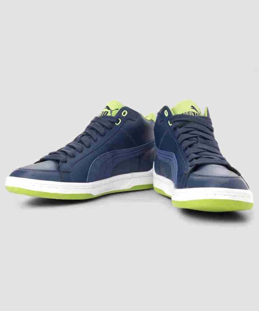 Puma mid evo leather navy blue sneakers online