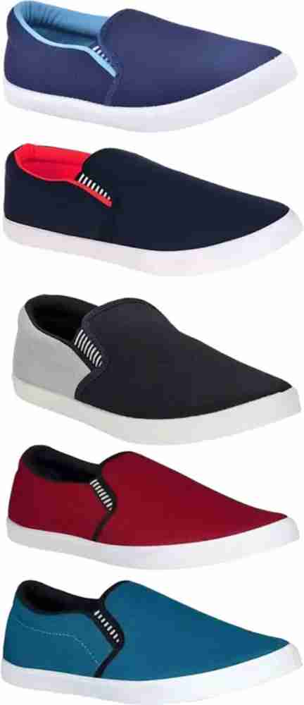 BRUTON Combo Pack of 5 Casual Shoes Loafers For Men
