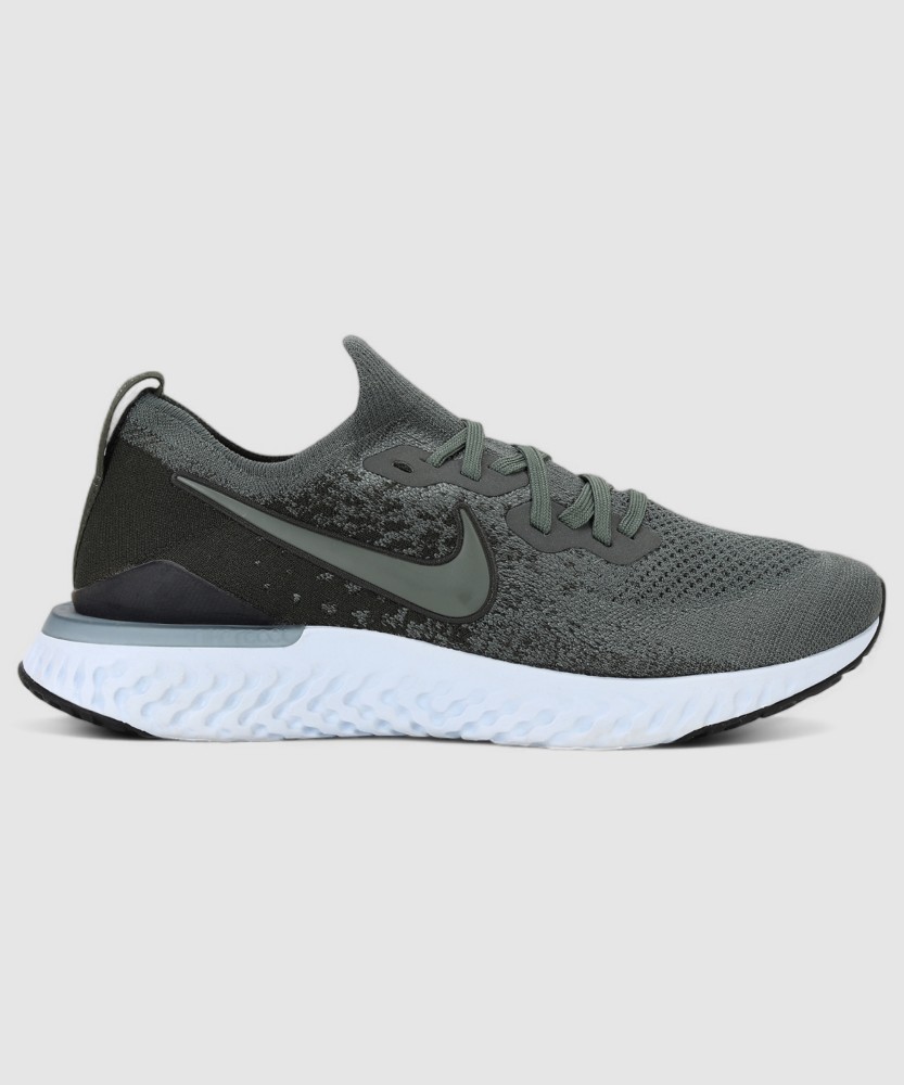 Men's epic react 2 flyknit running shoes - black/white best sale