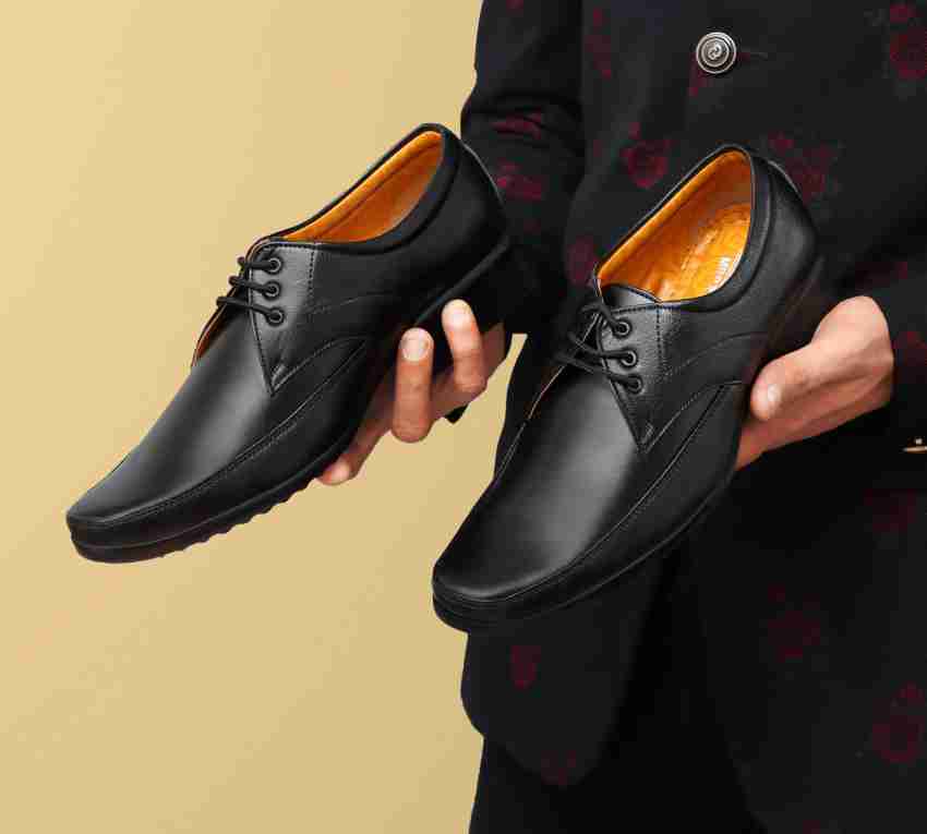 Boys Black Matt Formal Shoes | Boys Wedding Shoes | Lace Up Shoes | First Walkers