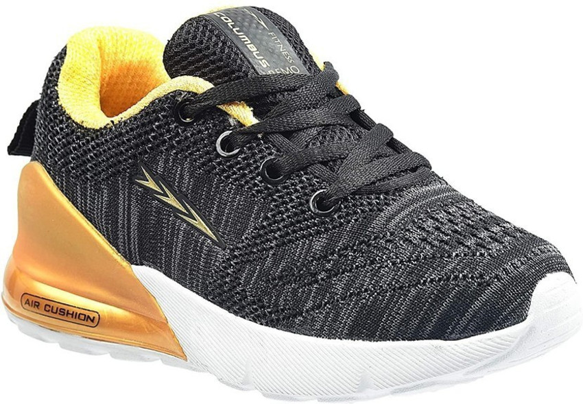 COLUMBUS North Black Gold Child Running Shoes For Men Buy COLUMBUS North Black Gold Child Running Shoes For Men Online at Best Price Shop Online for Footwears in India Flipkart