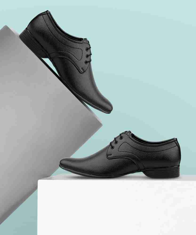 Buy Kraasa Black Slip On Formal Shoes for Men Online at Best