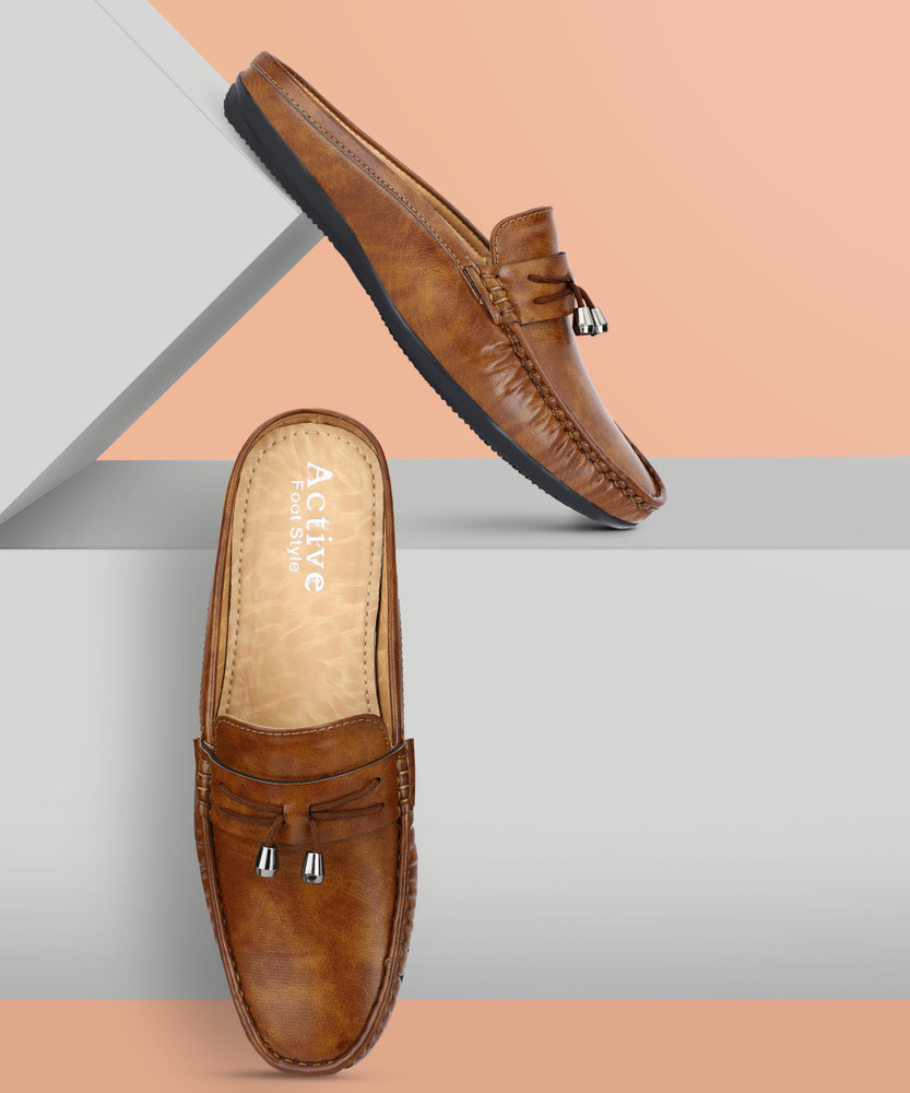 Active Foot Style Mules Clogs Backless Loafers for Party Travel Office and Fun Loafers For Men Buy Active Foot Style Mules Clogs Backless Loafers for Party Travel Office and Fun Loafers For Men Online...