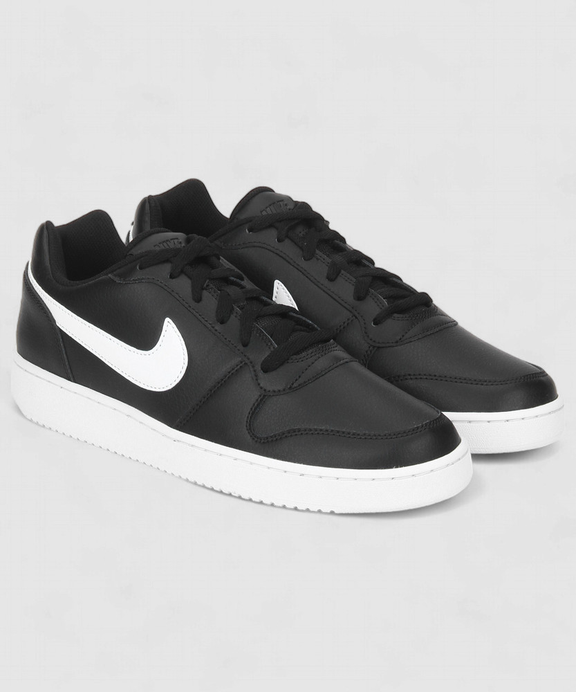 nike ebernon low black white