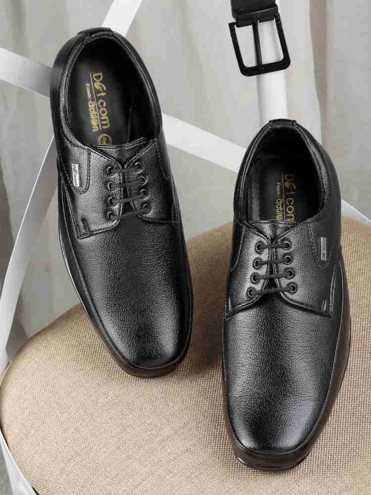 Action black cheap formal shoes