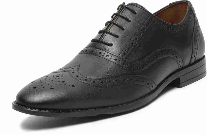 Mens black deals brogue shoes