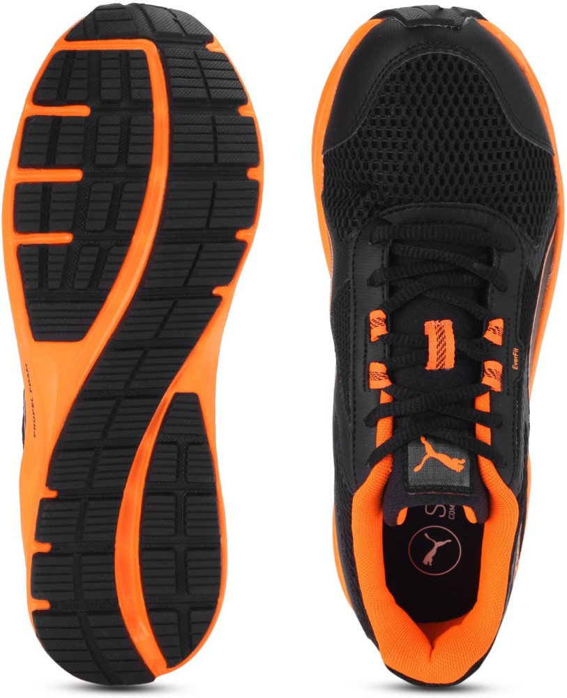 Puma black and orange shoes hotsell