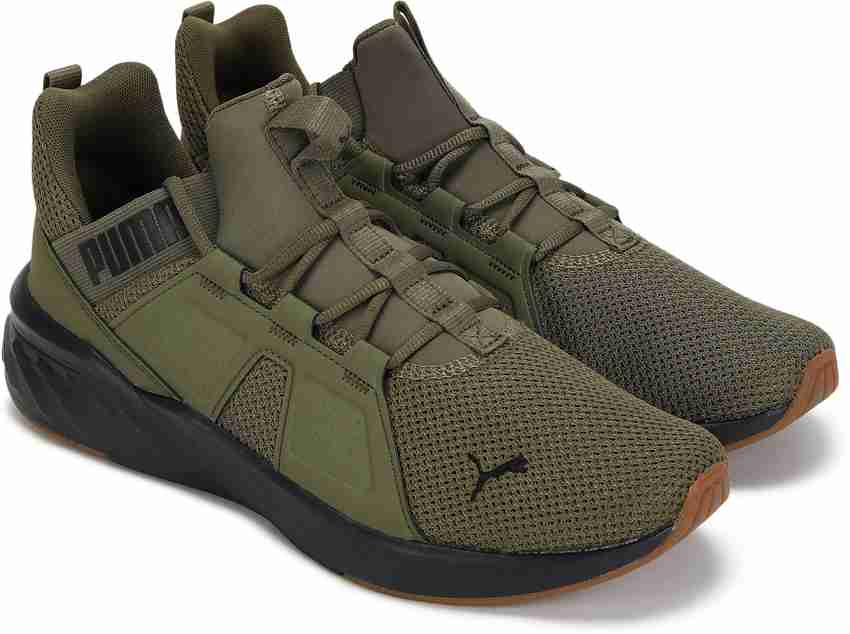 Army green puma shoes womens discount
