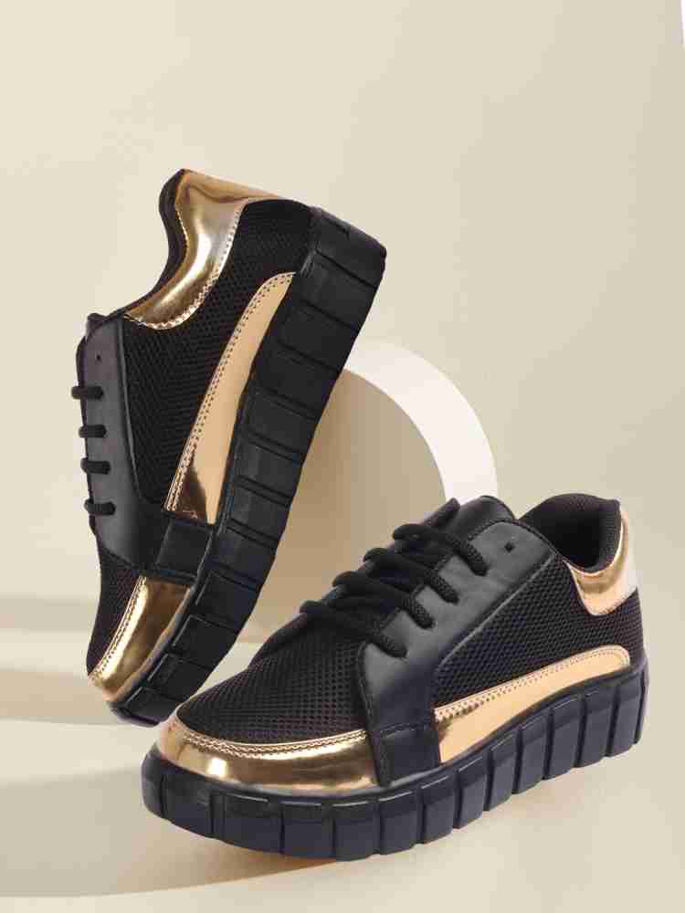 Black hotsell golden shoes