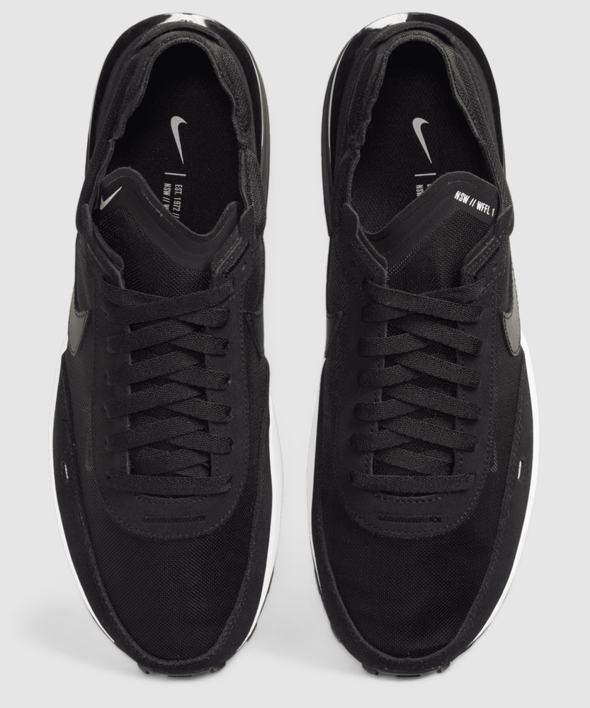 mens nike waffle one black