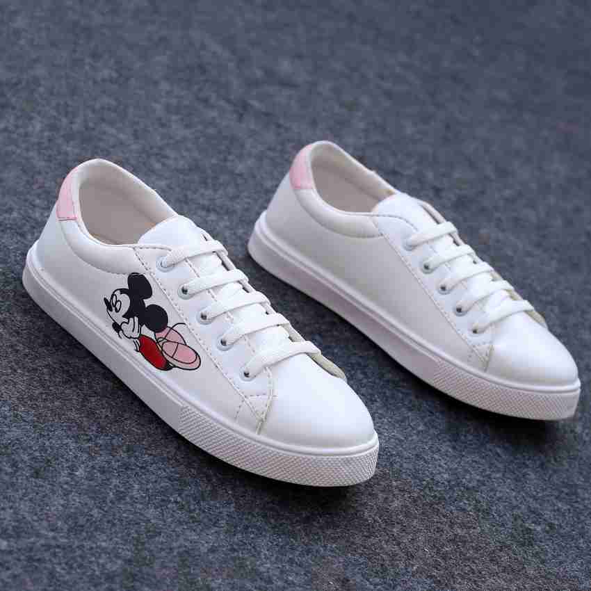 Flat white shoes for girls sales
