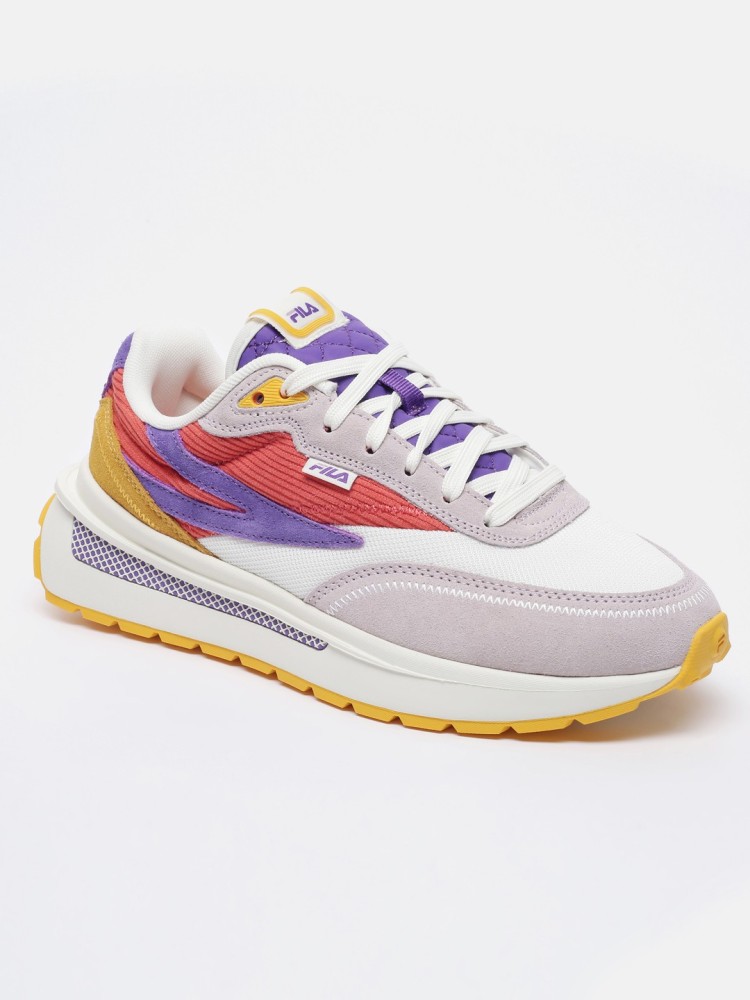 FILA Fila Womens RENNO CORDUROY SNOW WHT BUR LIL Running Shoes