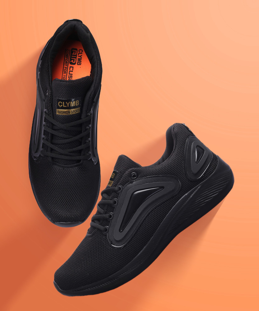 Clymb men's black running sports shoes online