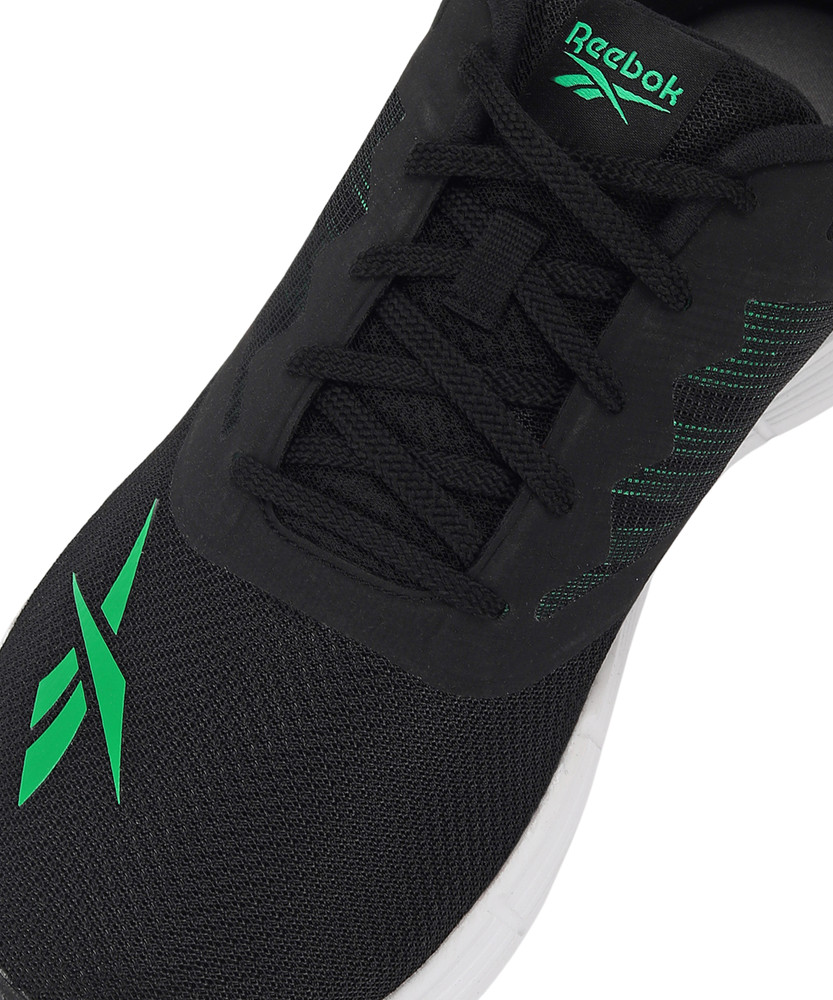 reebok black and green sport shoes