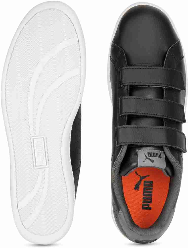 PUMA Puma Smash Velcro IDP Sneakers For Men Buy Puma Black Dark Shadow Color PUMA Puma Smash Velcro IDP Sneakers For Men Online at Best Price Shop Online for Footwears in