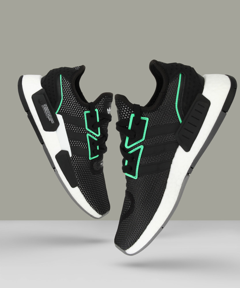 Adidas nmd r1 outlet mens black and green