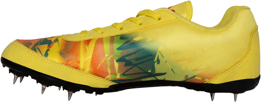 Nivia Men Zion-1 Running Spikes Shoes for Track & Field (Yellow) UK-11