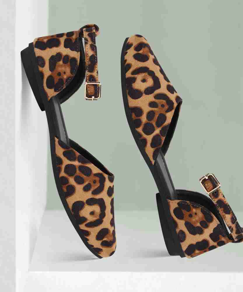 Buy online Animal Print Synthetic Slip On Ballerina from flats for