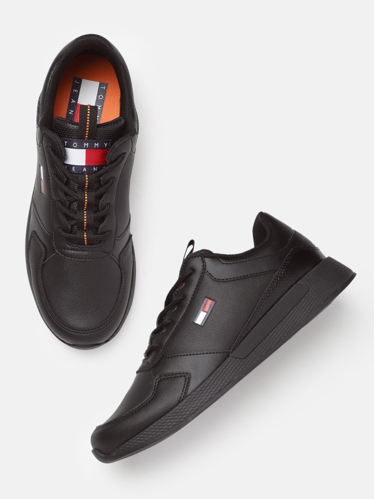 Tommy hilfiger deals men black sneakers