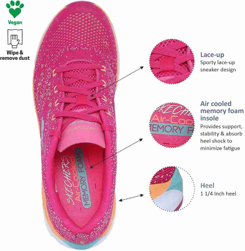 Skechers air cooled memory foam clearance pink