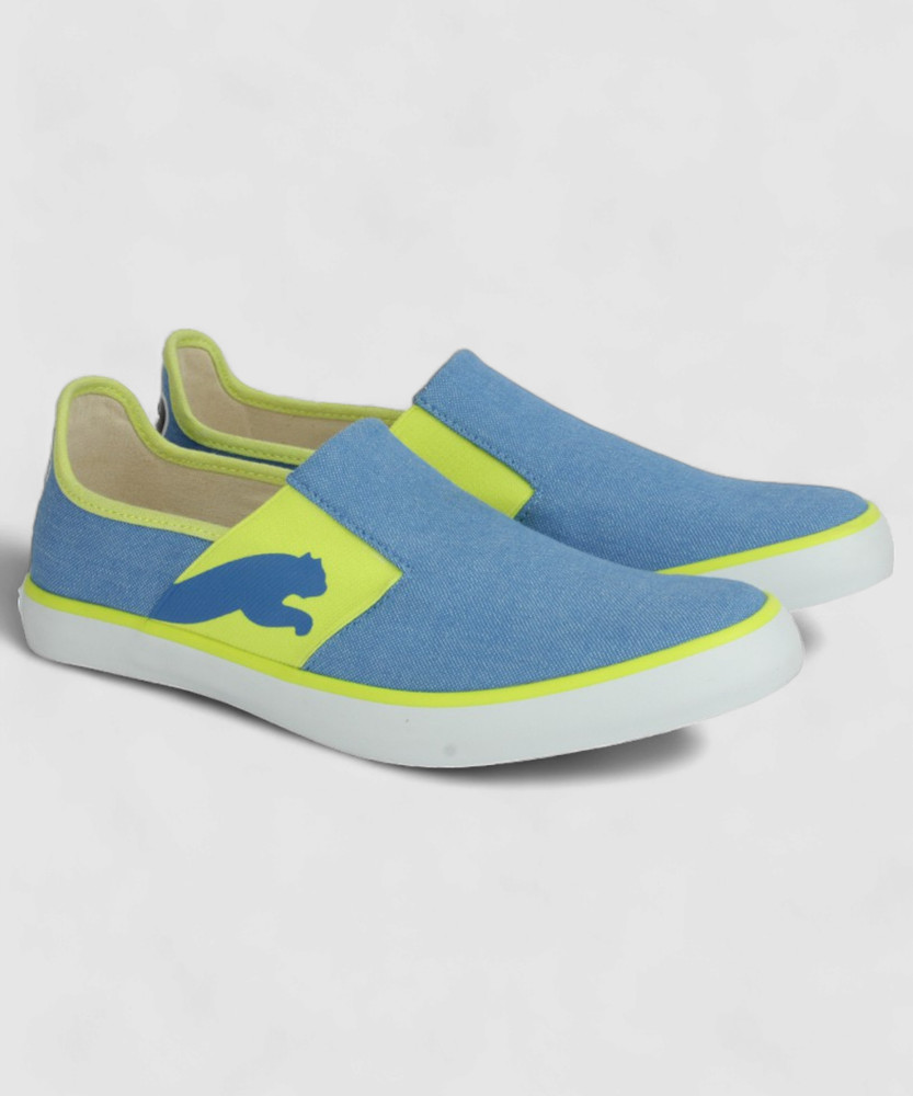 PUMA Lazy Slip On II DP Casual Shoes For Men Buy French Blue Safety Yellow Color PUMA Lazy Slip On II DP Casual Shoes For Men Online at Best Price Shop