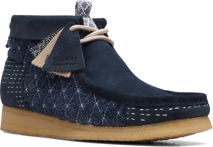 CLARKS Wallabee Boot Navy Sashi Casuals For Men - Buy CLARKS