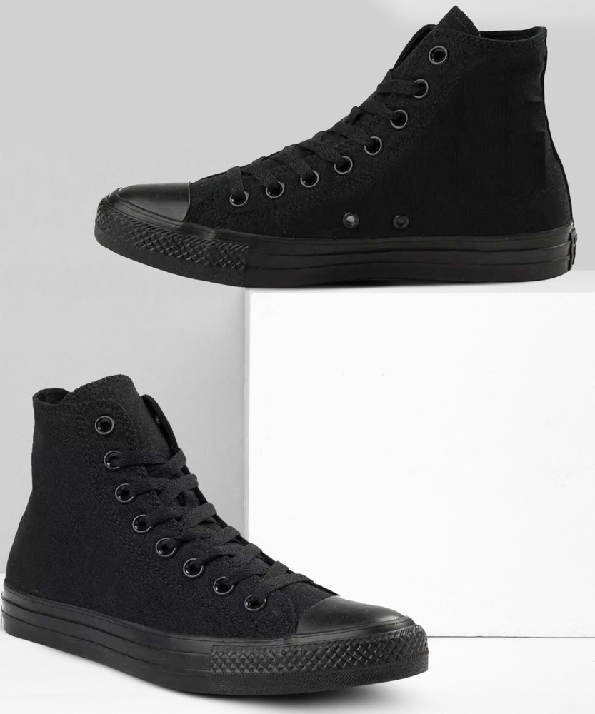 Converse black sneakers flipkart discount