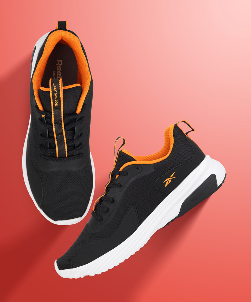 black and orange reebok shoes
