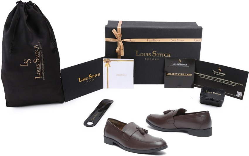 Buy LOUIS STITCH Men's Brunette Brown Shoes Captoe Style Comfortable  Laceups for Men (RGCT) (Size-6UK) at