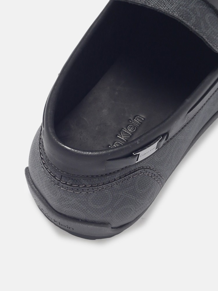 Black calvin cheap klein loafers