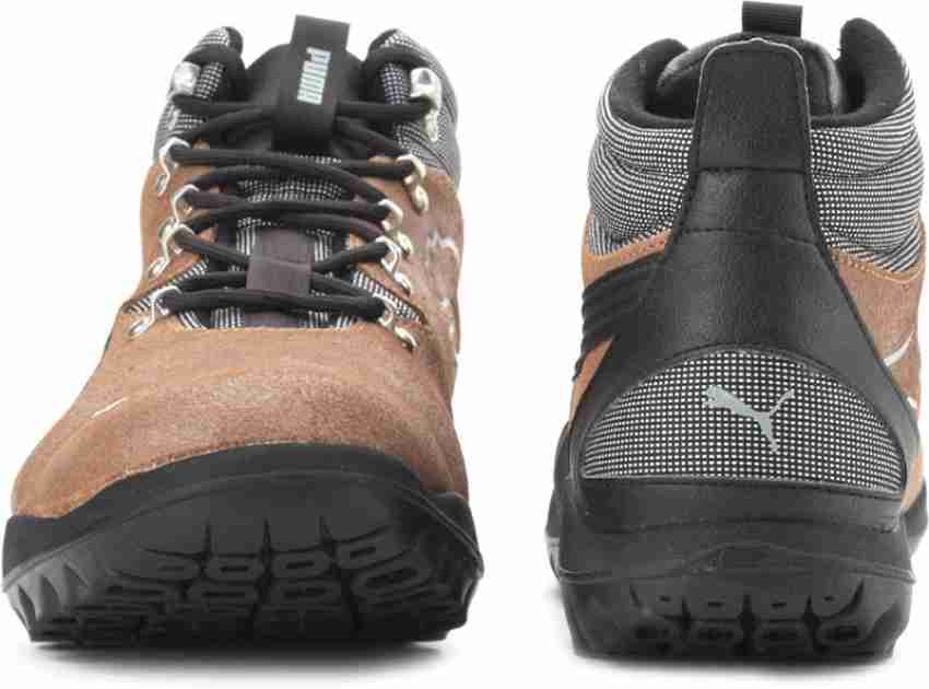 PUMA Silicis Mid DP Outdoor Shoes For Men Buy fossil chestnut limestone gray dandelion Color PUMA Silicis Mid DP Outdoor Shoes For Men Online at Best Price Shop Online for Footwears in India